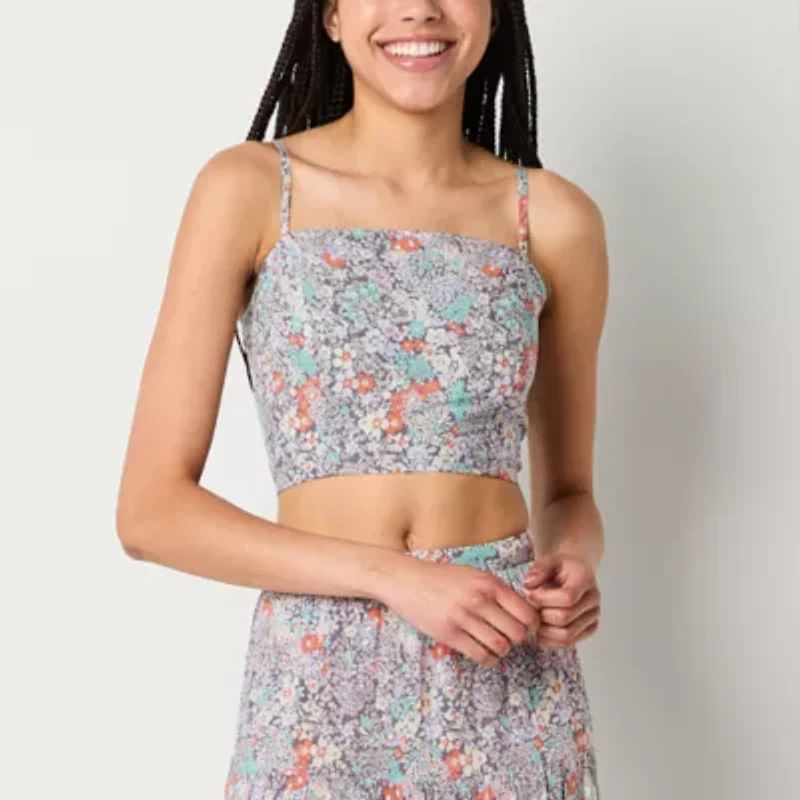 Arizona Square Neck Sleeveless Juniors Tank Top