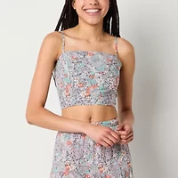 Arizona Square Neck Sleeveless Juniors Tank Top