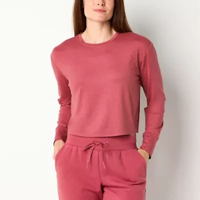 Xersion Womens Everyday Crew Neck Long Sleeve T-Shirt