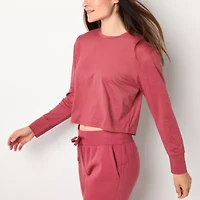 Xersion Womens Everyday Crew Neck Long Sleeve T-Shirt