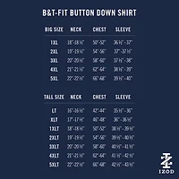 IZOD Performance Comfort Mens Long Sleeve Classic Fit Stretch Fabric Big and Tall Button-Down Shirt