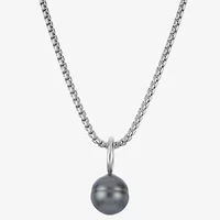 Black Tahitian Pearl Drop Pendant Necklace