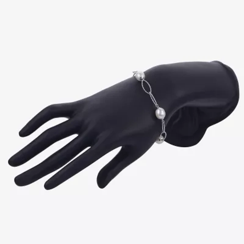 8.5-9Mm Cultured Freshwater Pearl Sterling Silver Bracelet