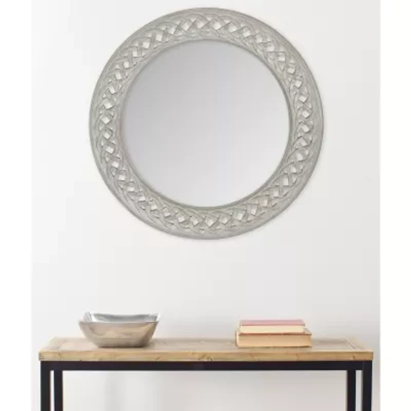 Safavieh 24" X Braided Chain Wall Mount Round Mirror