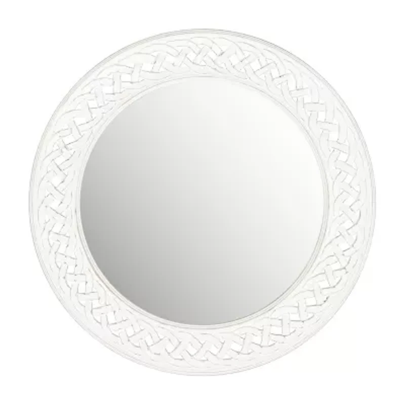 Safavieh 24" X 24" Braided Chain Wall Mount Round Wall Mirror