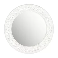 Safavieh 24" X 24" Braided Chain Wall Mount Round Wall Mirror