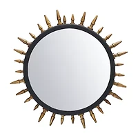 Safavieh 20" X 20" Gold Sunburst Ceinth Wall Mount Sunburst Wall Mirror