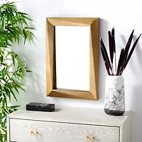 Safavieh 16" X 24" Gold Ellarose Wall Mount Rectangular Wall Mirror