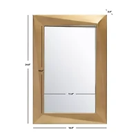 Safavieh 16" X 24" Gold Ellarose Wall Mount Rectangular Wall Mirror