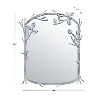 Safavieh 24" X 30.25" Silver Fayth Wall Mount Wall Mirror