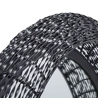 Safavieh 21.5" X 21.5" Black  Iona Wall Mount Round Wall Mirror