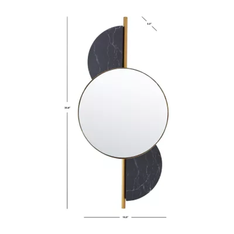Safavieh 16.5" X 36" Gold Laurelle Wall Mount Wall Mirror