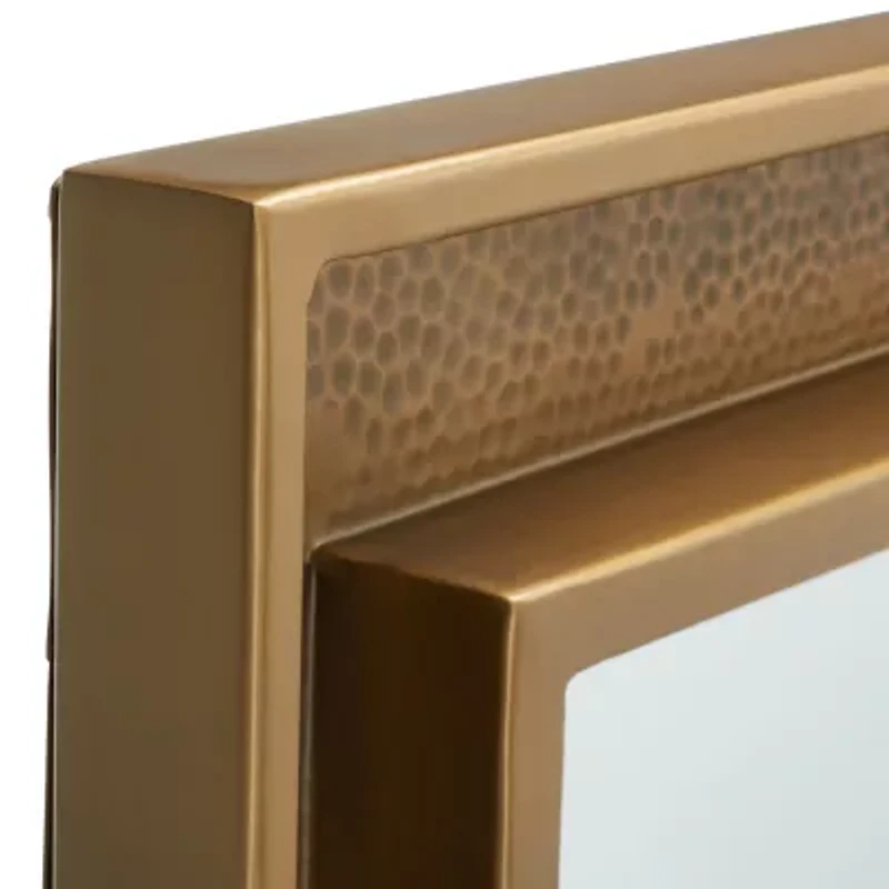 Safavieh 23.5" X 31.5" Gold Lavanya Wall Mount Rectangular Wall Mirror