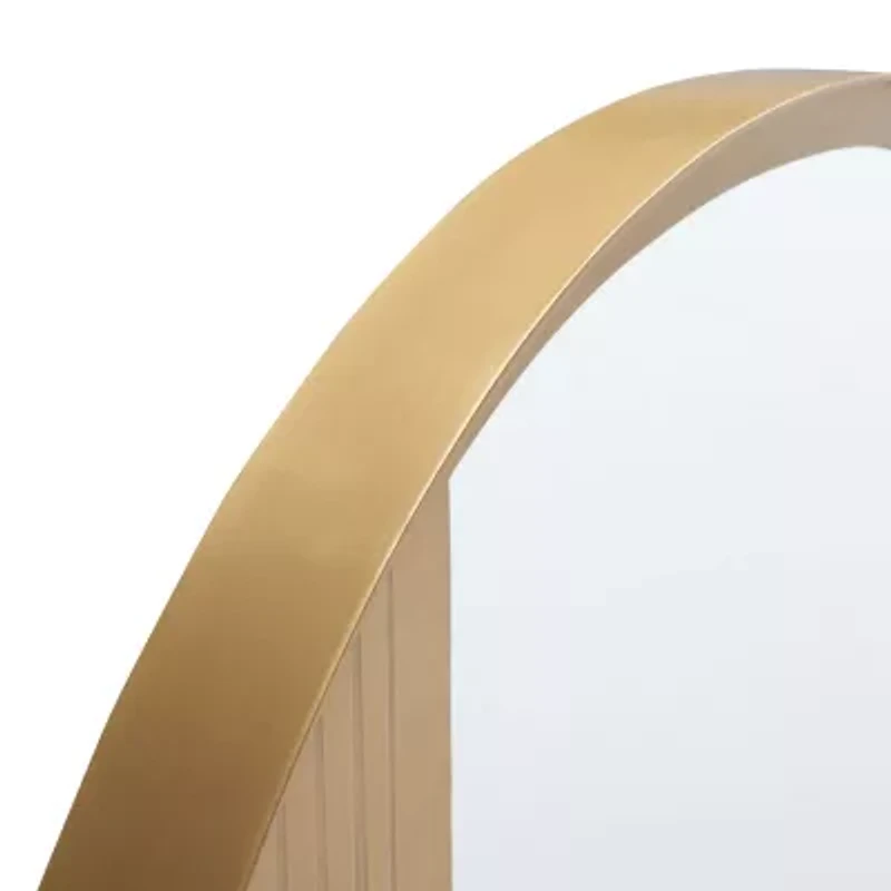 Safavieh 24" X 24" Gold Maileen Wall Mount Round Wall Mirror