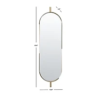 Safavieh 12" X 43" Gold Nicoli Wall Mount Wall Mirror