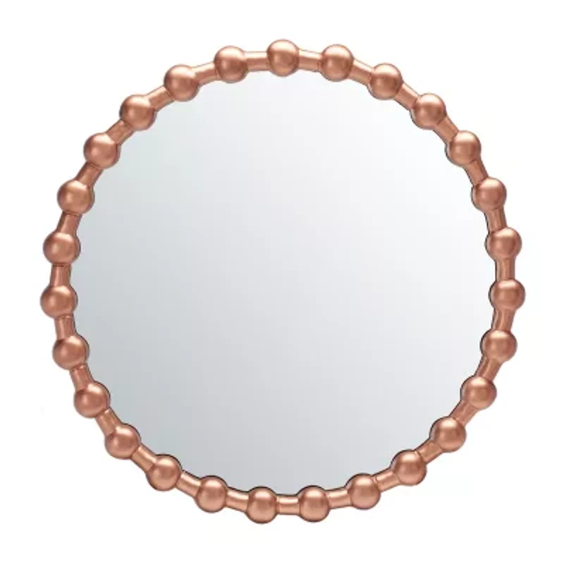 Safavieh 25" X 25" Gold Round Pallas Wall Mount Round Wall Mirror