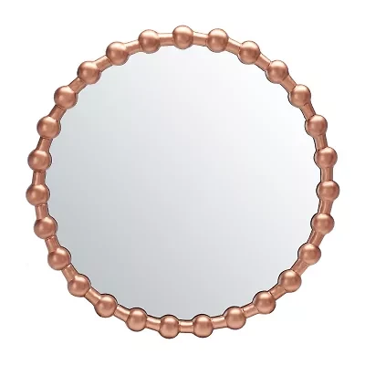 Safavieh 25" X 25" Gold Round Pallas Wall Mount Round Wall Mirror