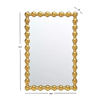 Safavieh 25" X 37.5" Gold Rectangle Rynne Wall Mount Rectangular Wall Mirror