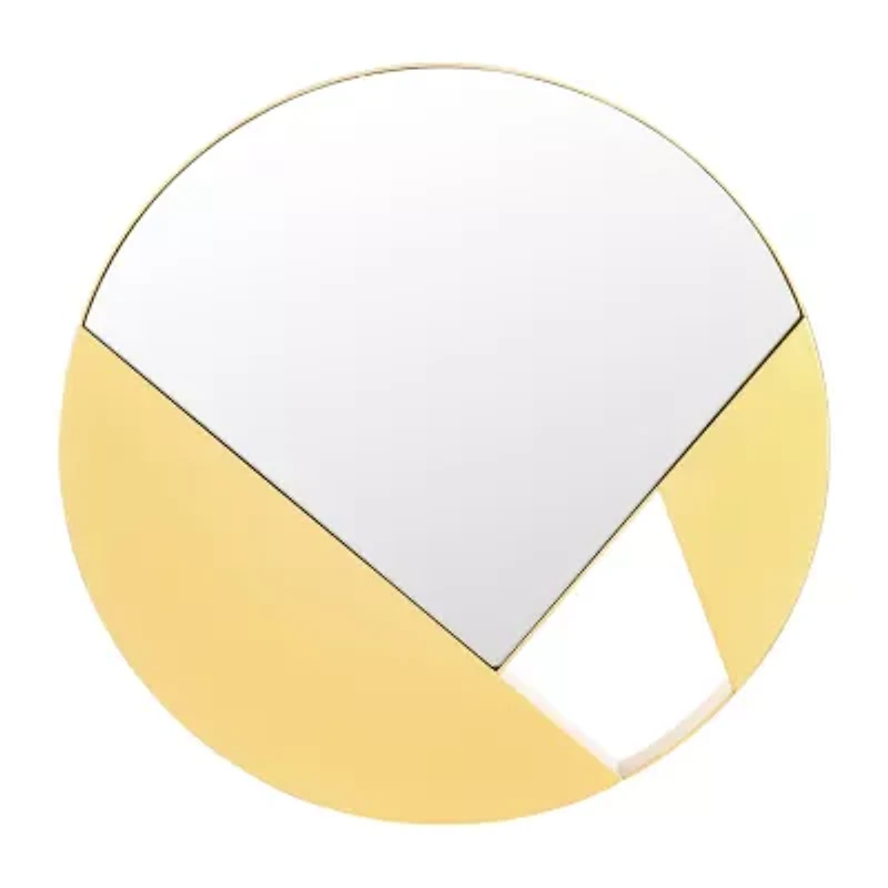 Safavieh 16" X 16" Gold Essa Wall Mount Round Wall Mirror