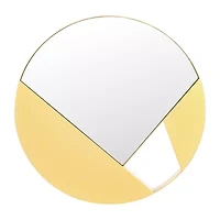 Safavieh 16" X 16" Gold Essa Wall Mount Round Wall Mirror