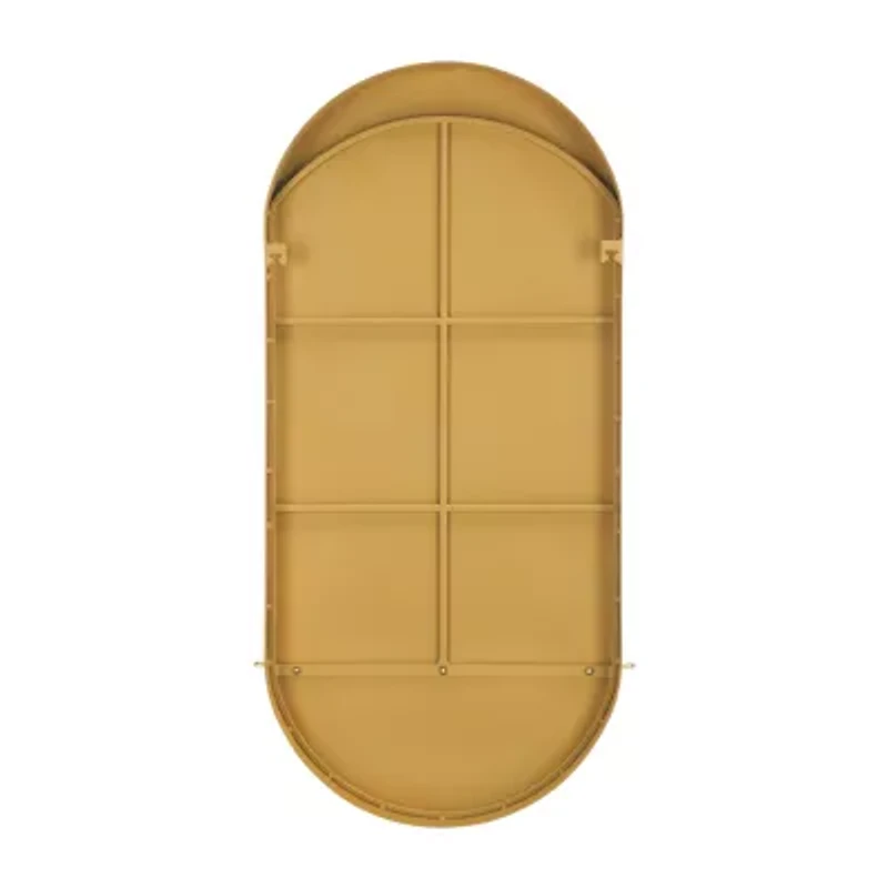 Safavieh 18.25" X 36" Gold Wessley Wall Mount Wall Mirror