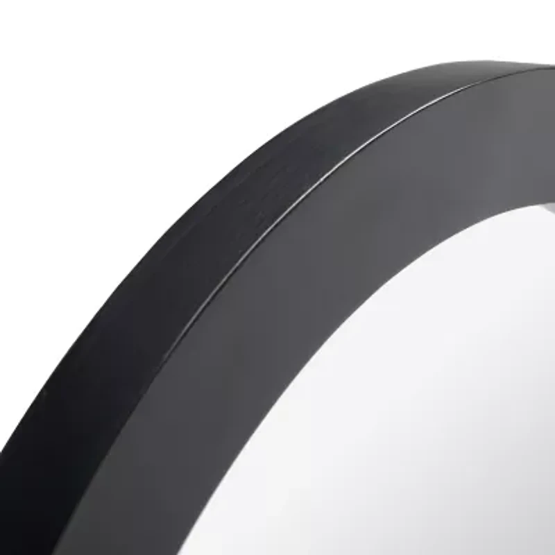 Safavieh 17.5" X 17.5" Black Padma Wall Mount Round Wall Mirror