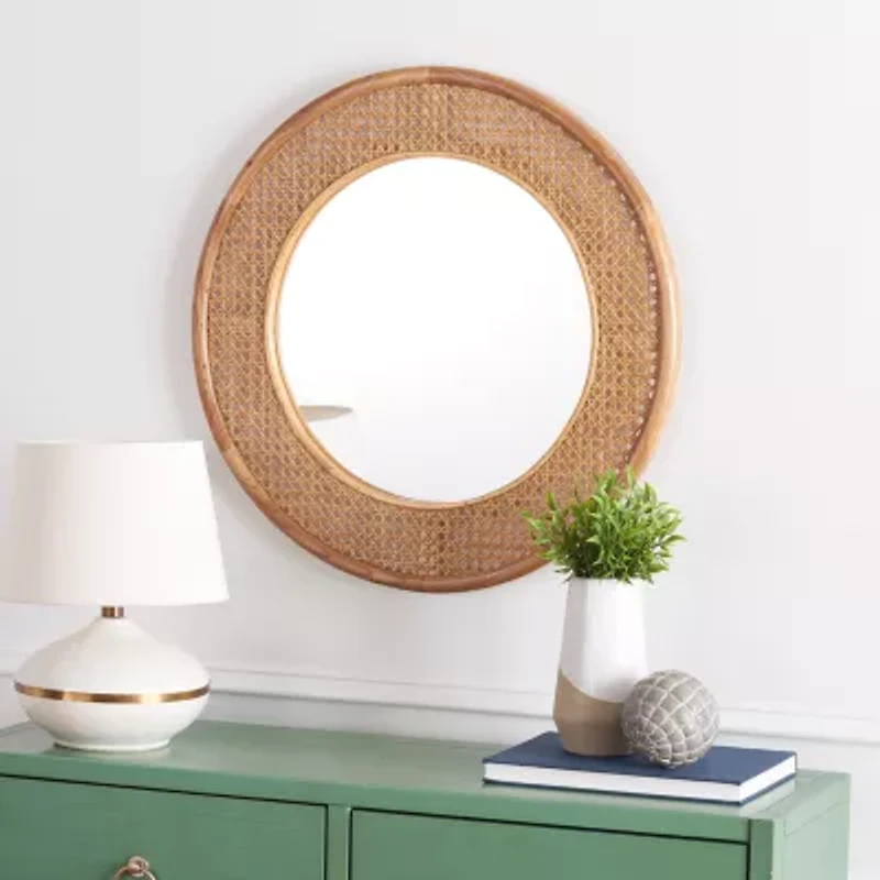 Safavieh 23.6" X 23.6" Byleth Wall Mount Round Wall Mirror