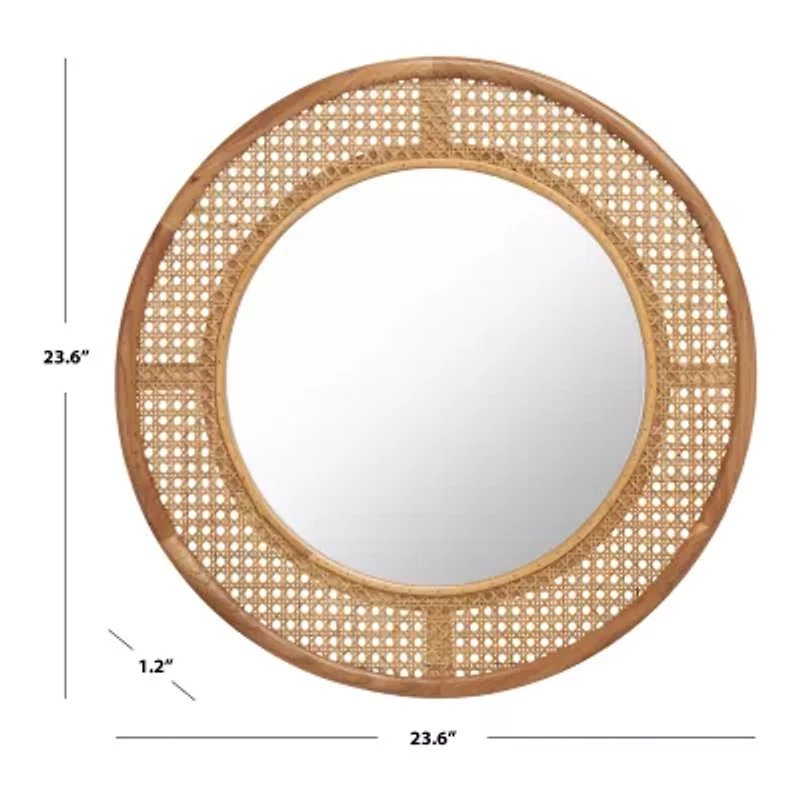 Safavieh 23.6" X 23.6" Byleth Wall Mount Round Wall Mirror