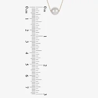 10K Gold Cultured Freshwater Pearl Solitaire Necklace