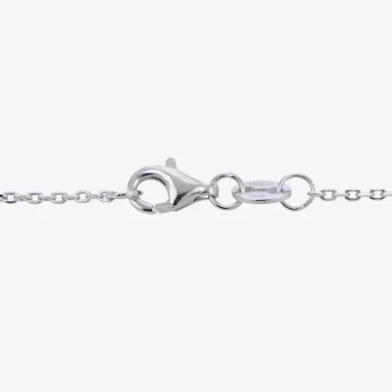 Womens White Cultured Freshwater Pearl Sterling Silver Inch Pendant Necklace