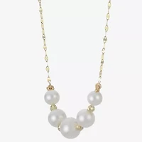 Womens White 18 Inch Strand Necklace
