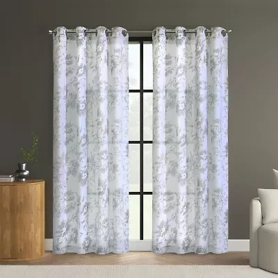 Kyoto Grommet Top Light-Filtering Single Curtain Panel