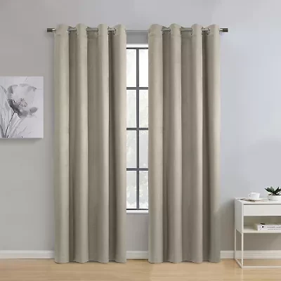 Thermaplus Paris Grommet Top Energy Saving 100% Blackout Single Curtain Panel