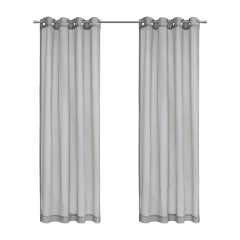 Luna Grommet Top Light-Filtering Single Curtain Panel