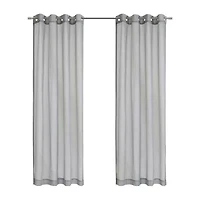 Luna Grommet Top Light-Filtering Single Curtain Panel