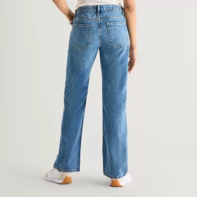 Arizona Womens Juniors Straight Leg Jean
