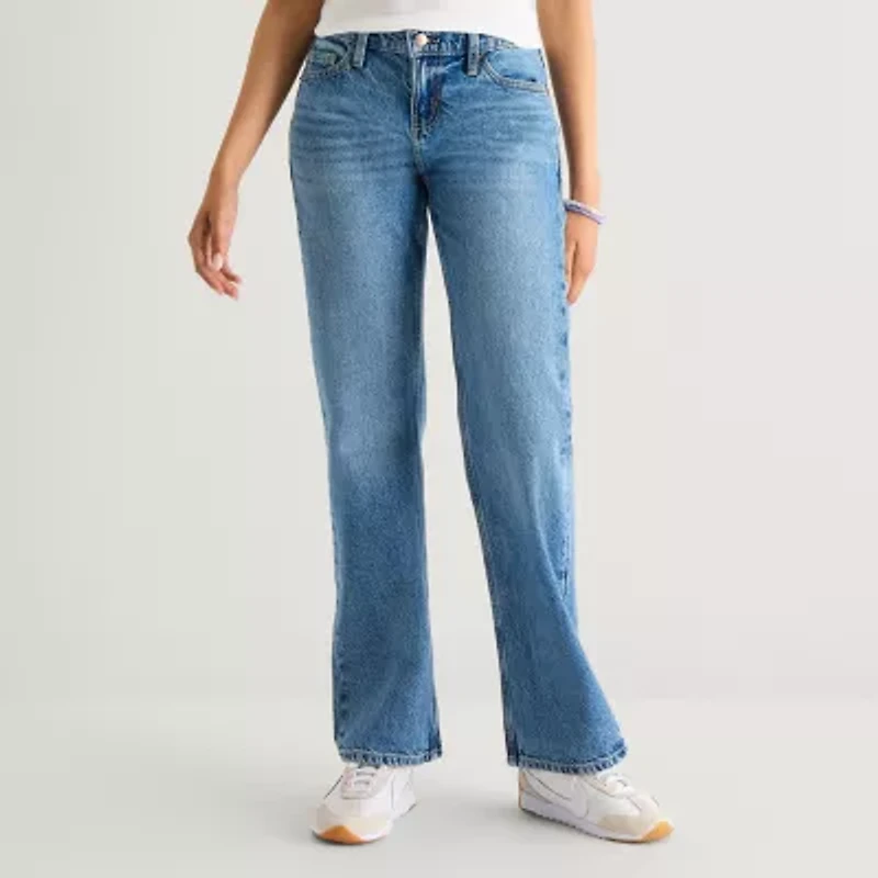 Arizona Womens Juniors Straight Leg Jean