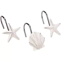 Avanti Sequin Shell Shower Curtain Hooks