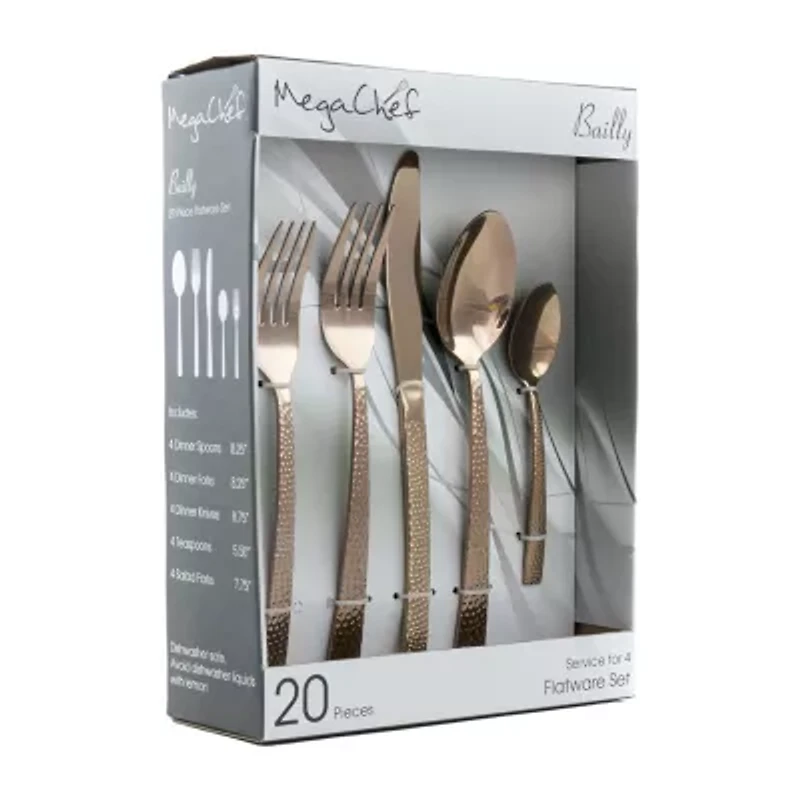 MegaChef Baily 20-pc. 18/10 Stainless Steel Flatware Set