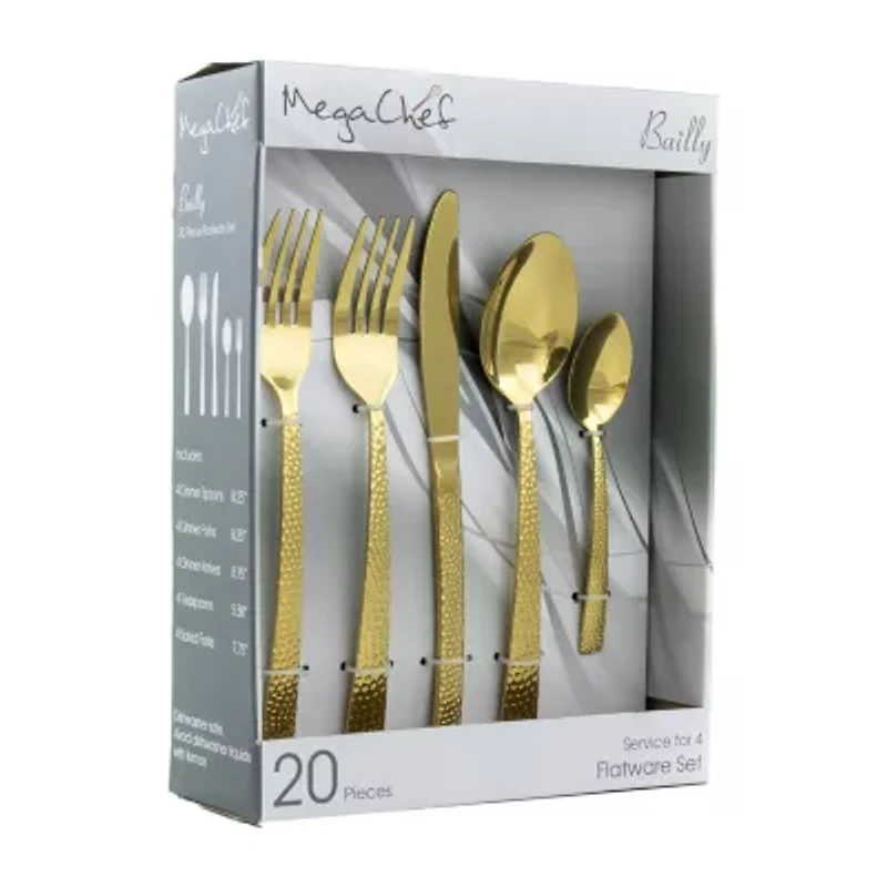 MegaChef Baily 20-pc. 18/10 Stainless Steel Flatware Set