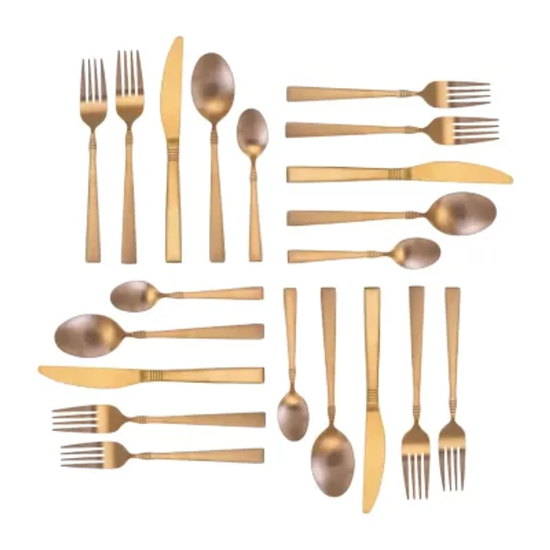 MegaChef Cravat 20-pc. 18/10 Stainless Steel Flatware Set