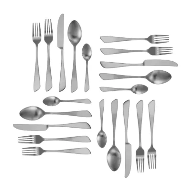 MegaChef Gibbous 20-pc. 18/10 Stainless Steel Flatware Set