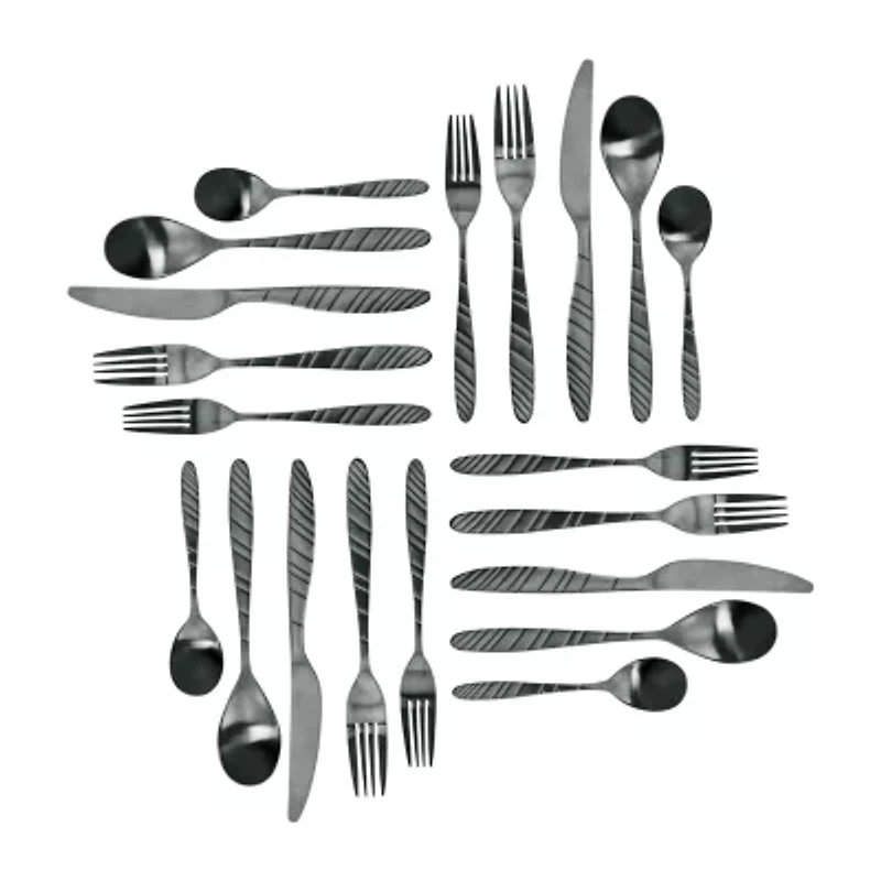 MegaChef La Vague 20-pc. 18/10 Stainless Steel Flatware Set