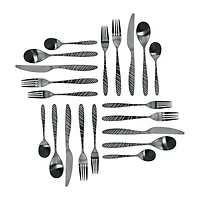 MegaChef La Vague 20-pc. 18/10 Stainless Steel Flatware Set
