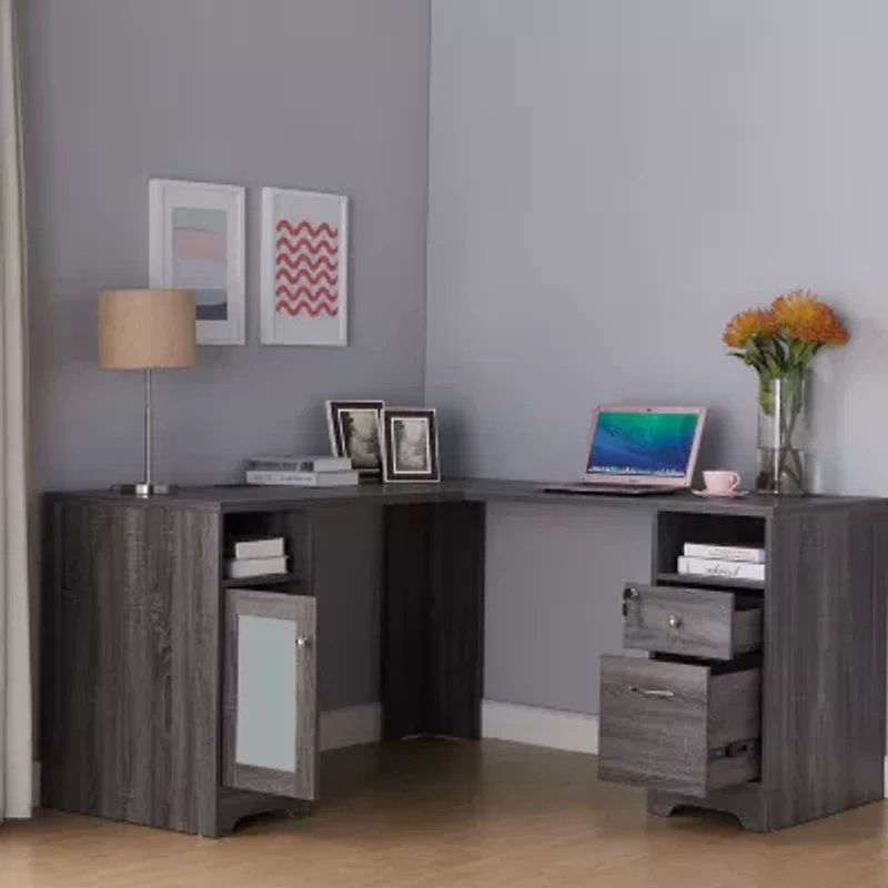 L-Shaped Storage Home Office Desk
