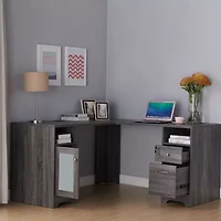L-Shaped Storage Home Office Desk