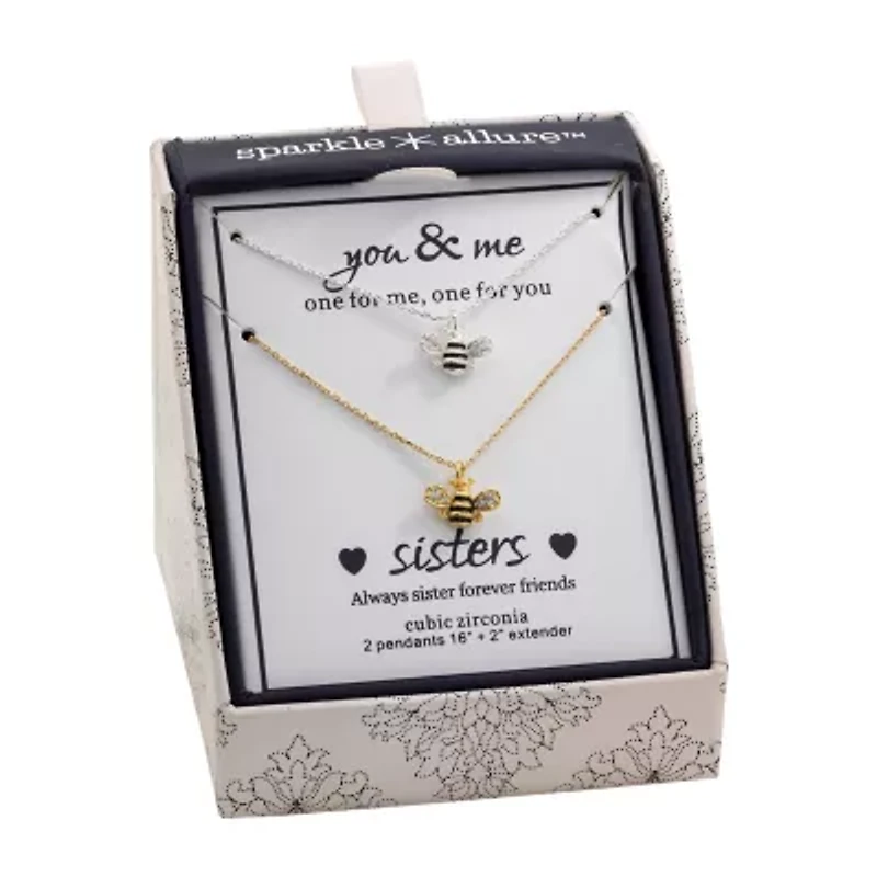 Sparkle Allure Womens Cubic Zirconia 2-pc. Necklace Set