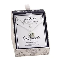 Sparkle Allure Womens Multi Color Cubic Zirconia 2-pc. Necklace Set