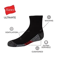 Hanes Little & Big Kid Boys Multi-Pack 10 Pair Quarter Ankle Socks