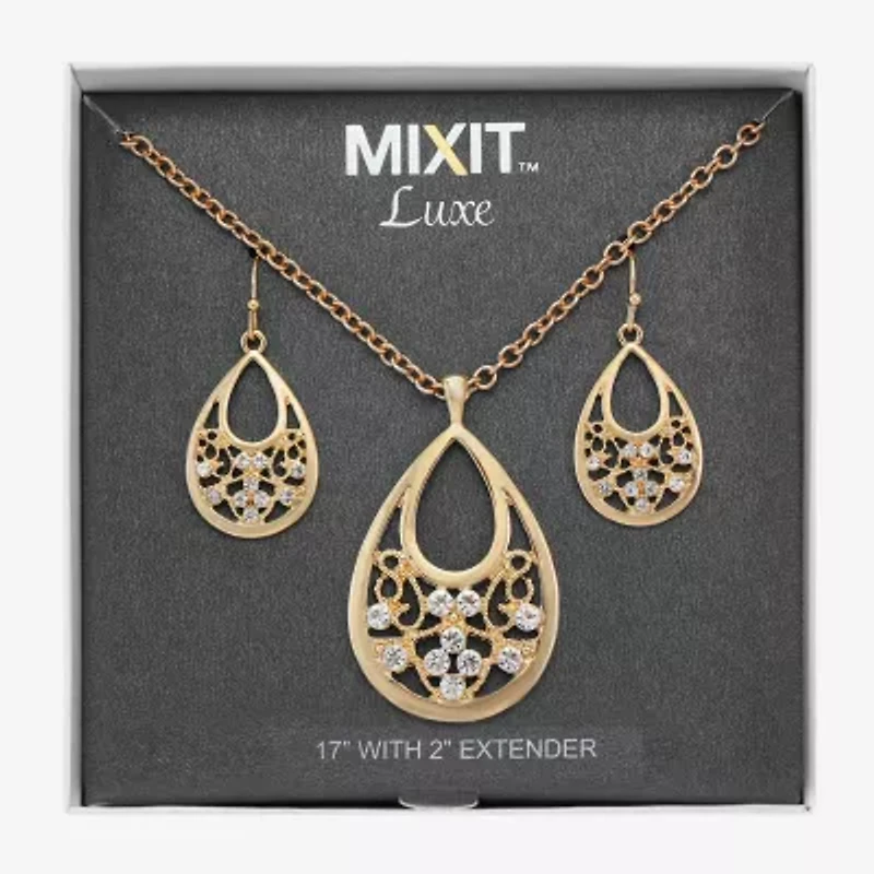 Mixit Womens White 2-pc. Jewelry Set